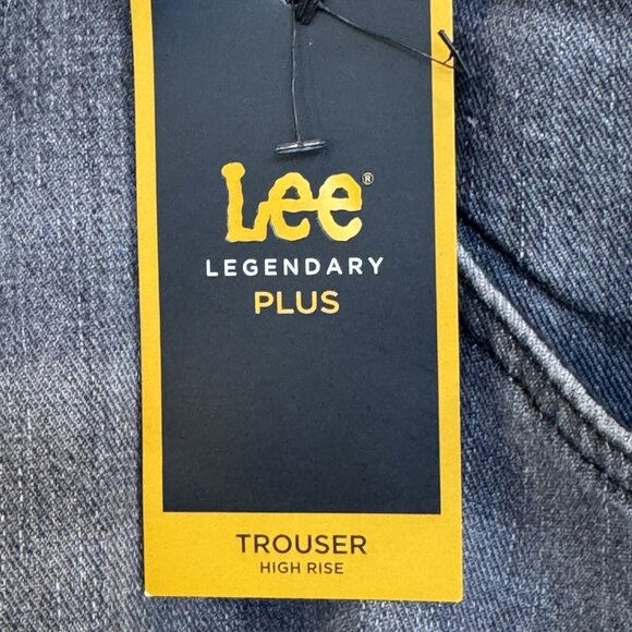 NWT Lee Legendary Plus High-Rise Trouser Jeans 22W Petite Dark Wash Wide Leg - Picture 4 of 10